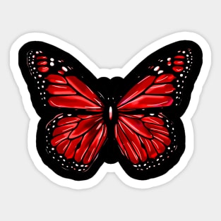 Red Butterfly Sticker